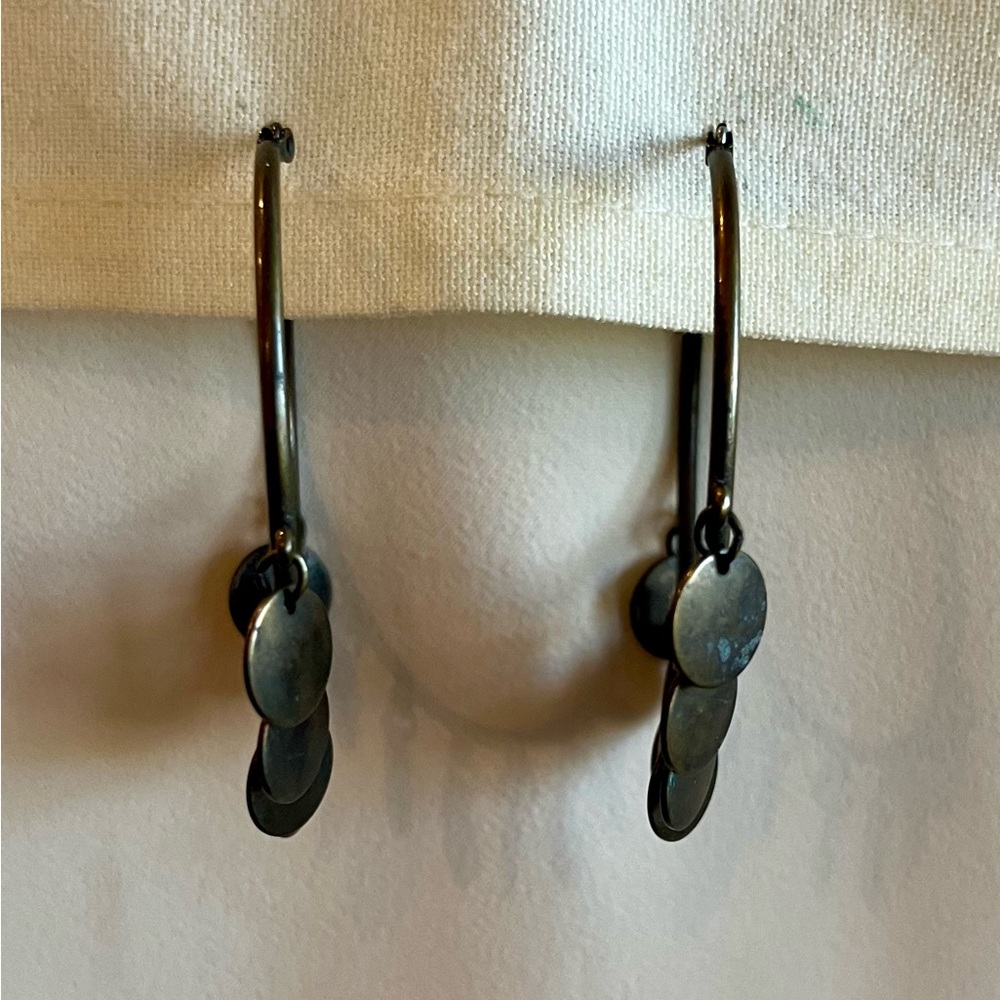 Vintage Robert Rose Hoop Earrings - Picture 4 of 16